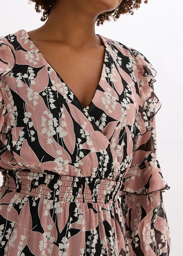 Robe en voile imprimée, bonprix