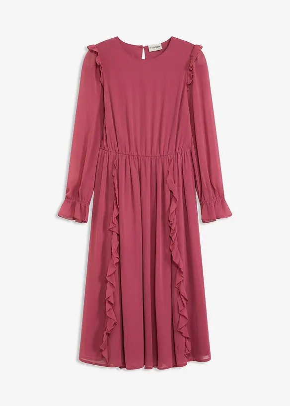 Robe en voile à volants, bonprix
