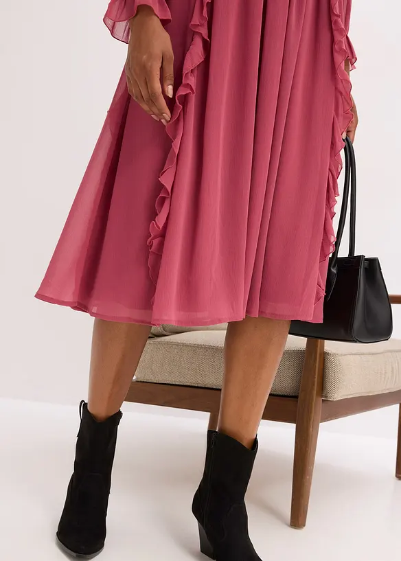 Robe en voile à volants, bonprix