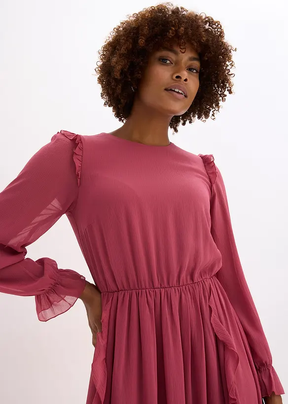 Robe en voile à volants, bonprix