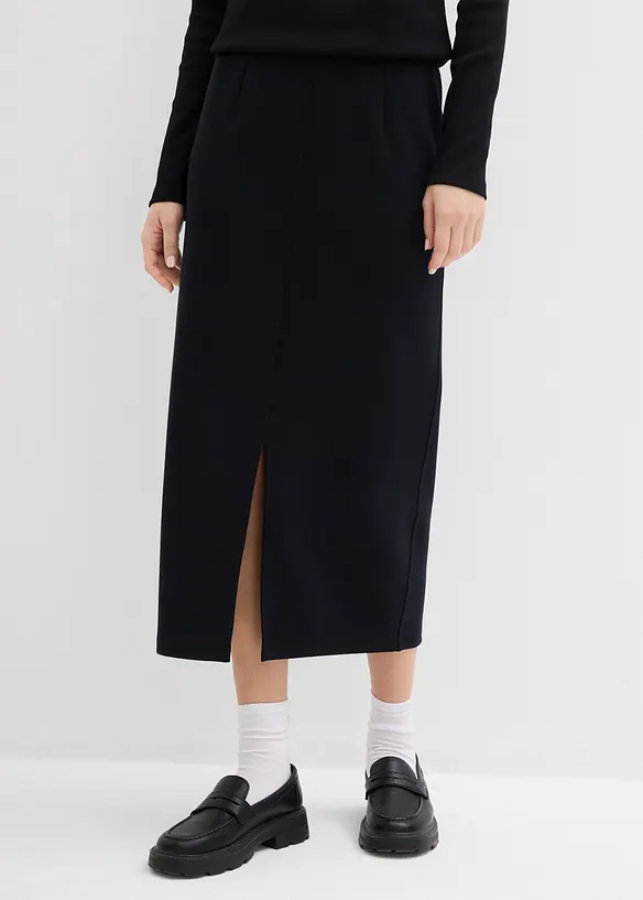Jupe midi en matière néoprène, bonprix
