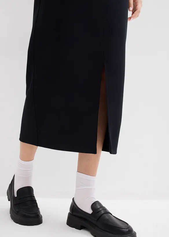 Jupe midi en matière néoprène, bonprix