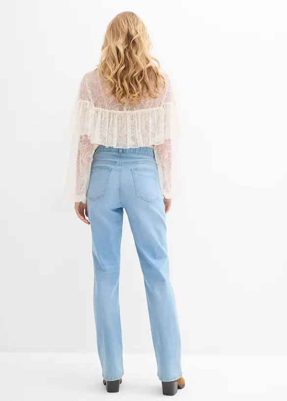 Jean taille haute droit avec poches, bonprix