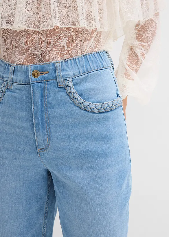 Jean taille haute droit avec poches, bonprix