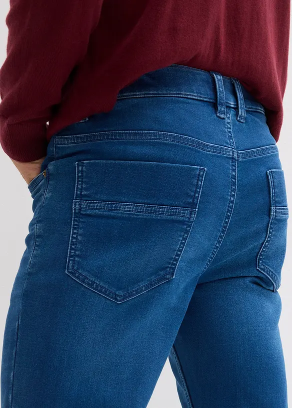 Jean jogging classique à taille élastiquée, droit, bonprix