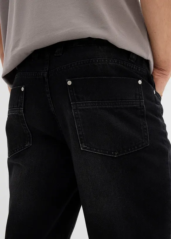 Jean droit et Regular à taille élastiquée, 100% coton, bonprix