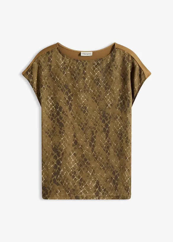 T-shirt bi-matière, bonprix