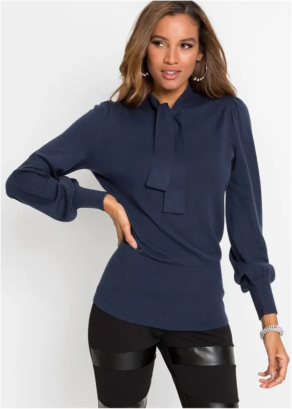 Pull en fine maille de viscose mélangée, bonprix