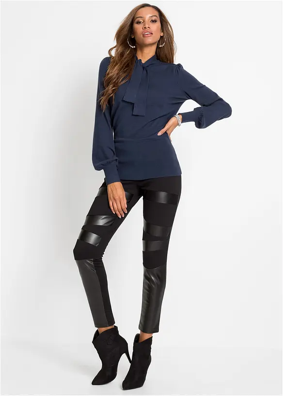 Pull en fine maille de viscose mélangée, bonprix