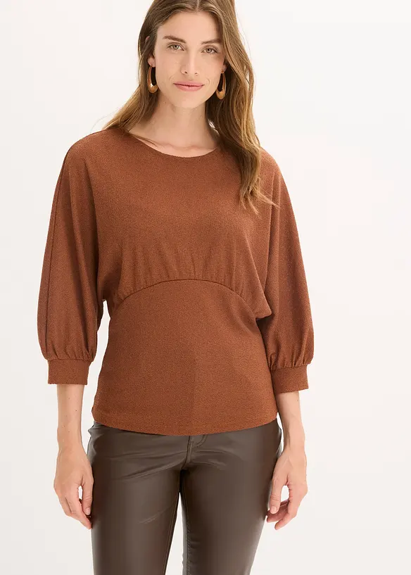 T-shirt en maille bouclette, bonprix