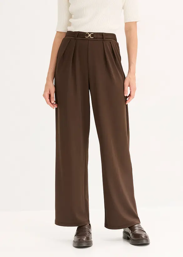Pantalon en jersey à taille élastiquée, bonprix