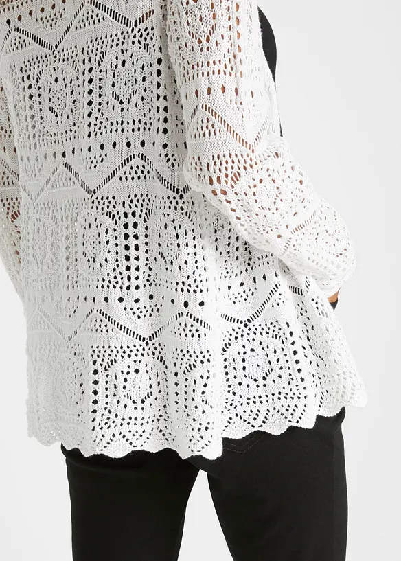 Gilet en maille ajourée, bonprix