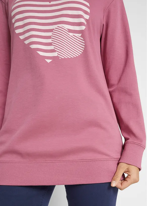 T-shirt manches longues, imprimé, bonprix