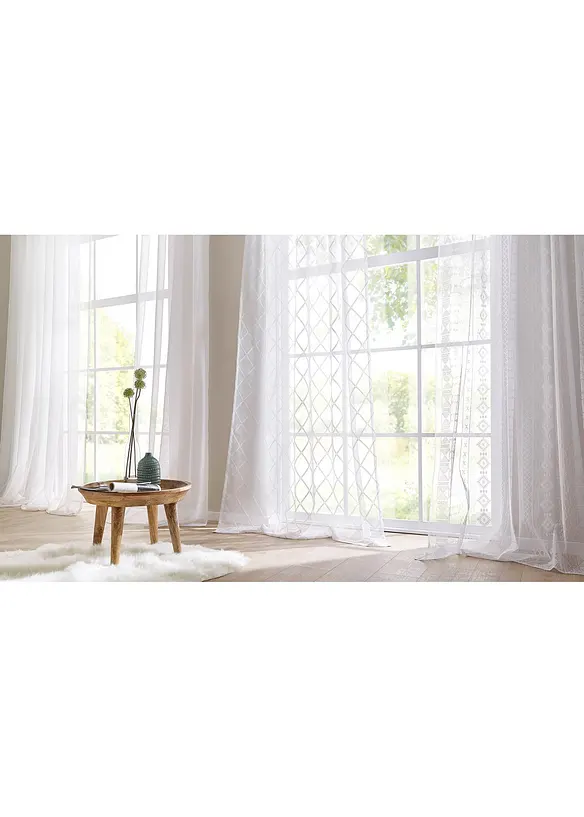 Voilage texturé avec polyester recyclé (1 pce.), bonprix