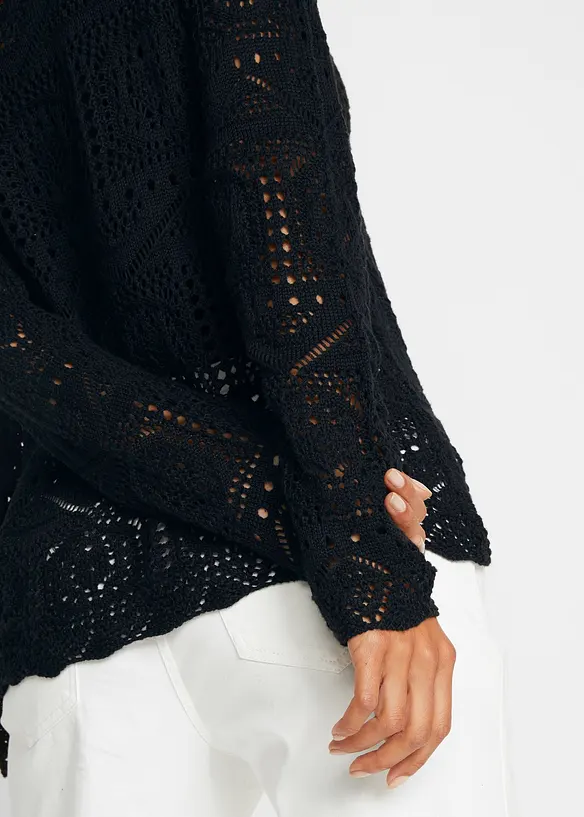 Gilet en maille ajourée, bonprix