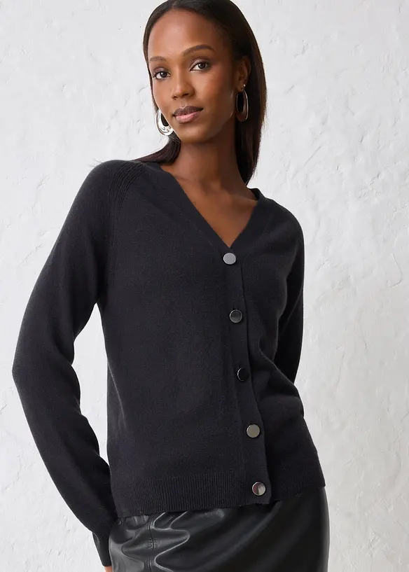 Gilet en maille avec cachemire, bonprix