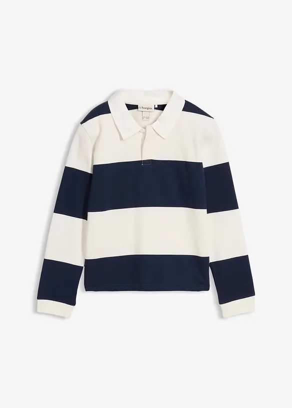 Sweat polo 100% coton, bonprix