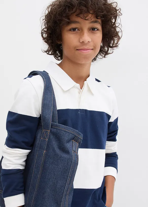 Sweat polo 100% coton, bonprix