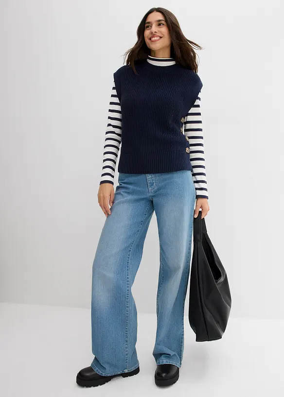 Pull sans manches en maille, bonprix