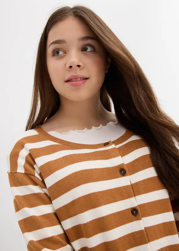 Gilet en fine maille de viscose mélangée, bonprix