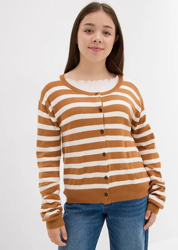 Gilet en fine maille de viscose mélangée, bonprix