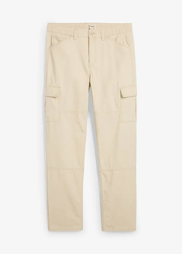 Pantalon cargo droit en toile de coton, loose, bonprix