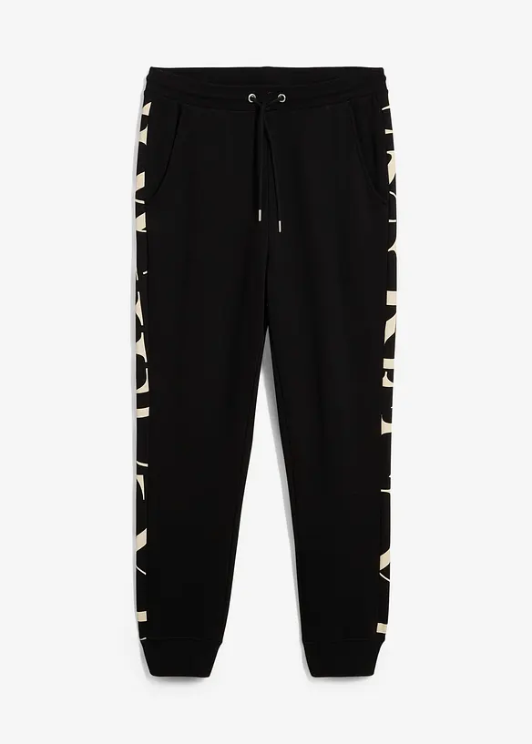 Pantalon de jogging avec empiècement, Regular, bonprix