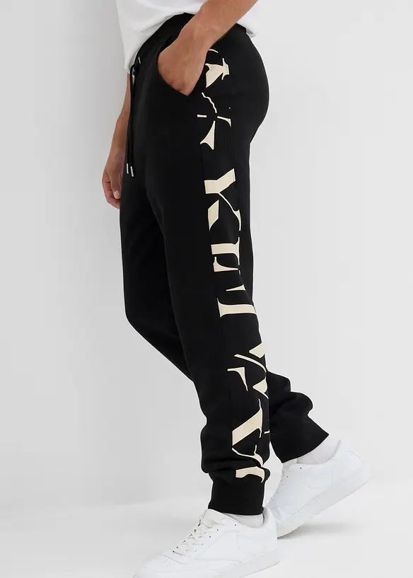 Pantalon de jogging avec empiècement, Regular, bonprix