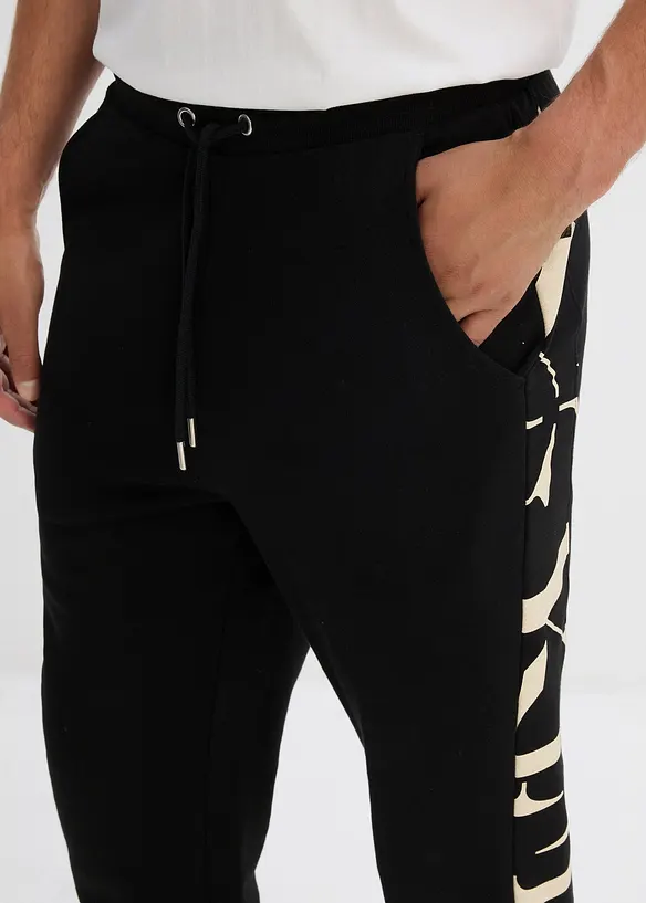 Pantalon de jogging avec empiècement, Regular, bonprix