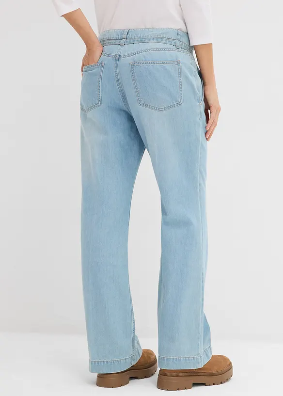 Jean large taille mi-haute avec ceinture, bonprix