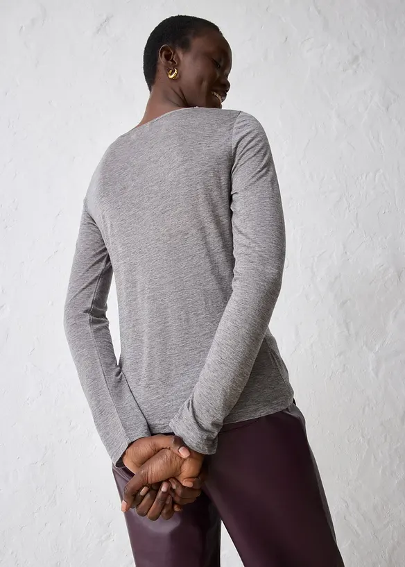 T-shirt en laine mélangée, bonprix