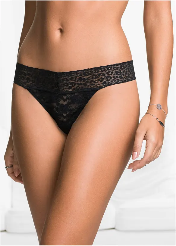Lot de 2 strings en dentelle, bonprix