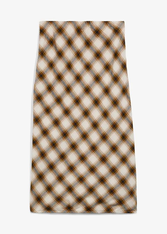 Jupe midi en flanelle 100% coton, bonprix