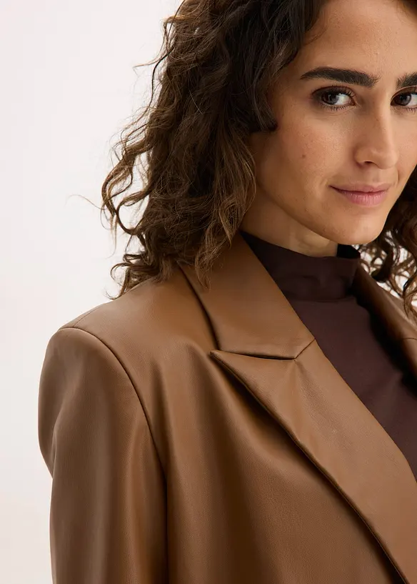 Blazer oversize enduit, bonprix