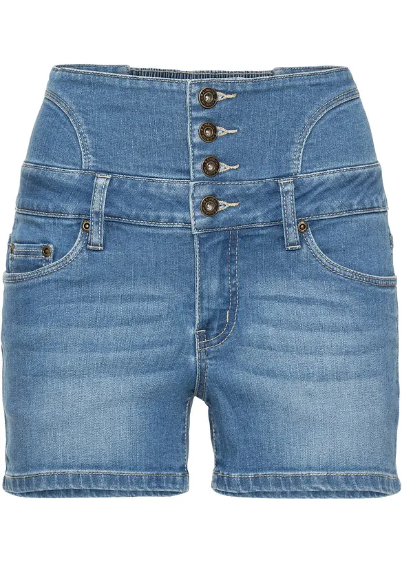 Short en jean taille haute, bonprix
