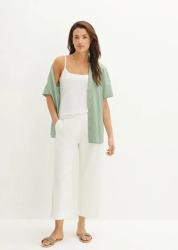 Jupe-culotte en lin, longueur mollet, bonprix