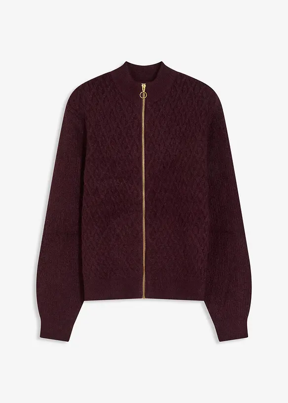 Gilet en maille torsadée, bonprix