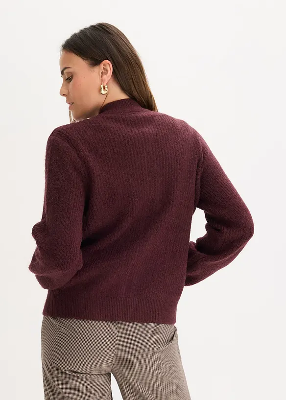 Gilet en maille torsadée, bonprix