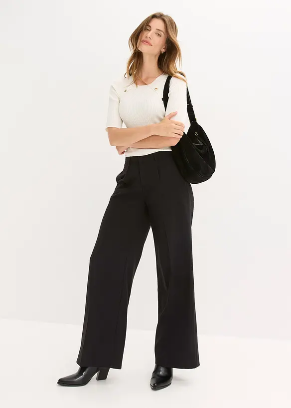 Pull en fine maille de viscose mélangée, bonprix