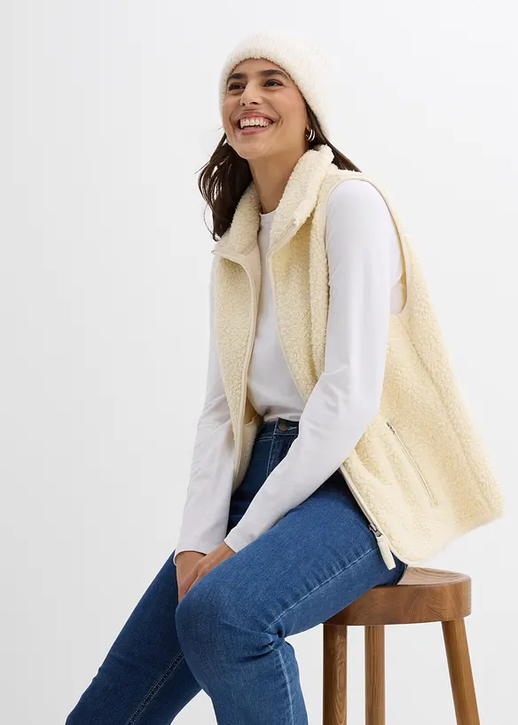 Gilet sans manches en sherpa, bonprix