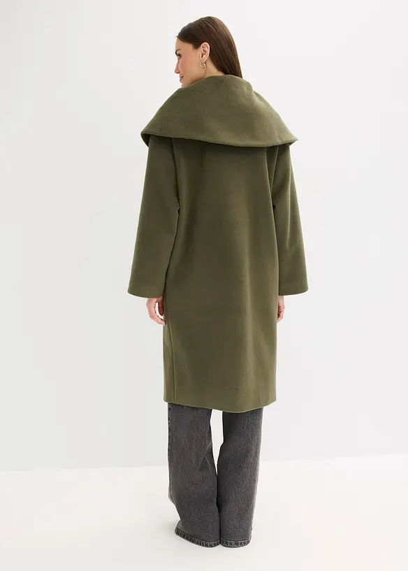 Manteau aspect laine à large col, bonprix