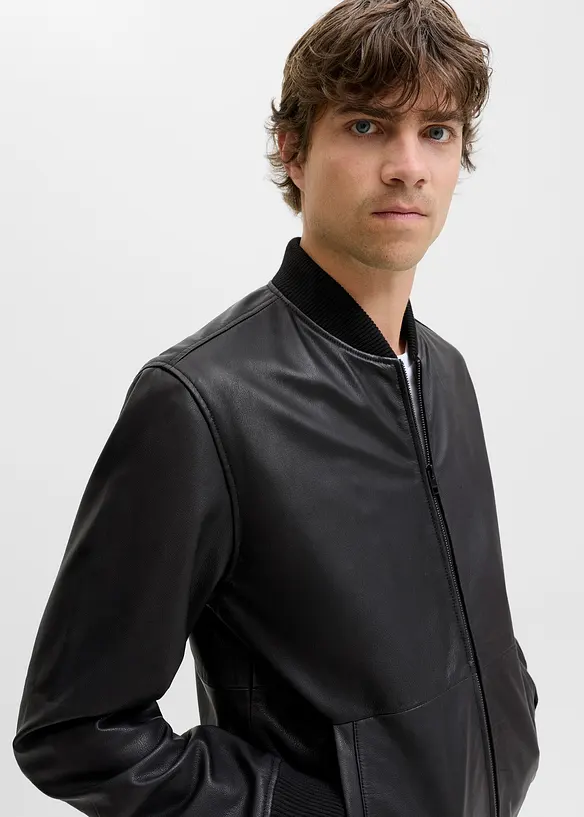 Veste bomber en cuir JJ REBEL, J&J Rebel