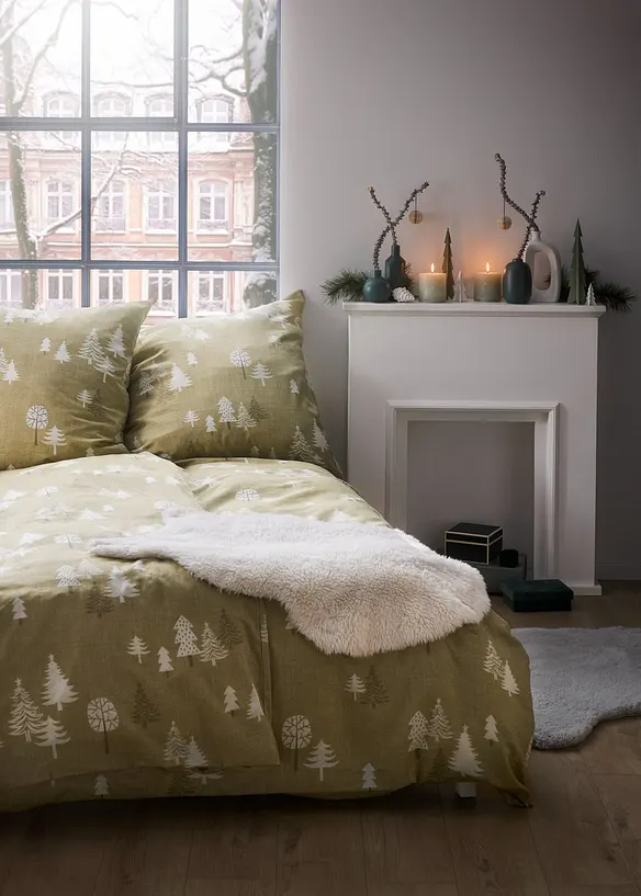 Parure de lit motif sapins, bonprix