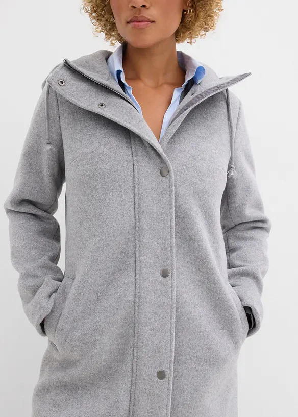 Manteau aspect laine, coupe longue, bonprix