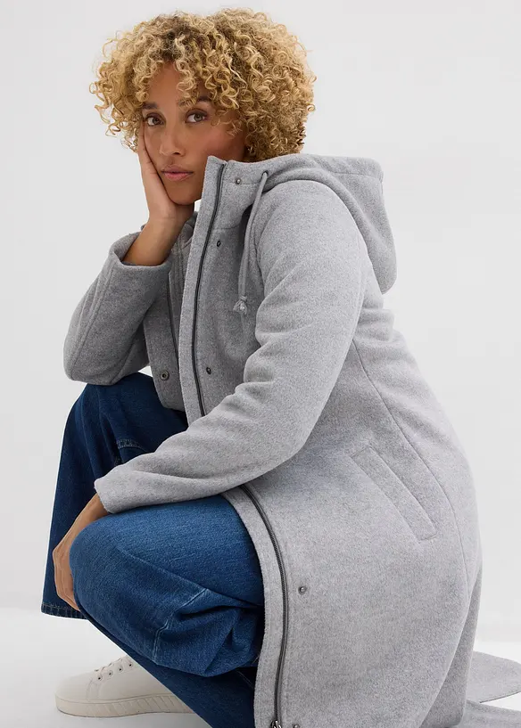 Manteau aspect laine, coupe longue, bonprix