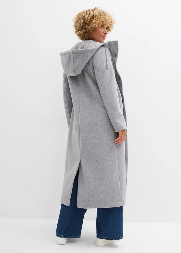 Manteau aspect laine, coupe longue, bonprix