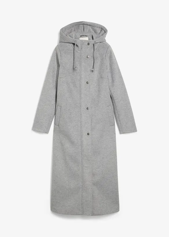 Manteau aspect laine, coupe longue, bonprix
