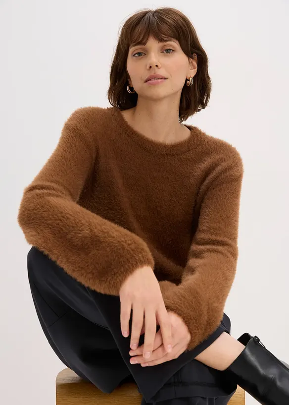 Pull aspect peluche, bonprix