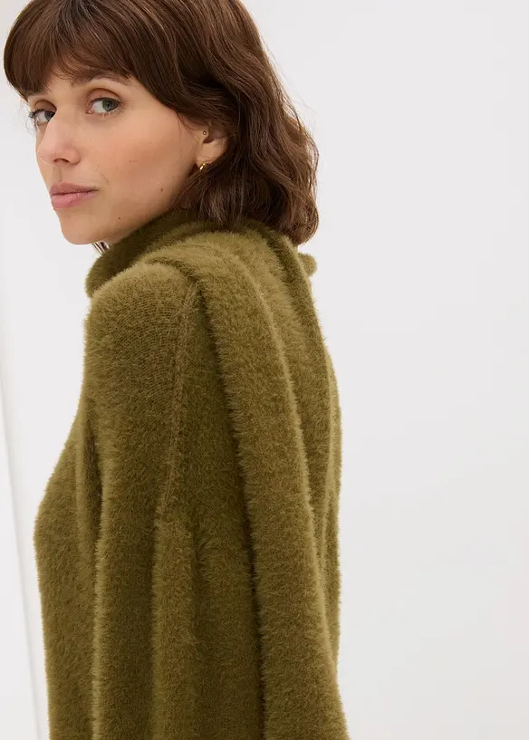 Pull oversize avec écharpe, bonprix