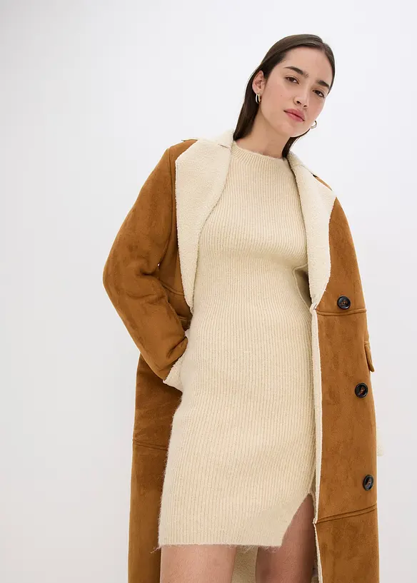 Robe pull courte avec laine, bonprix